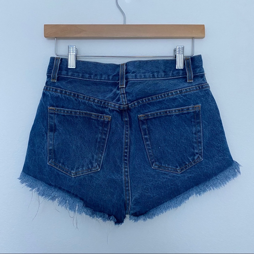 Brandy Melville Cut Off Shorts Dark Blue - Picture 2 of 3